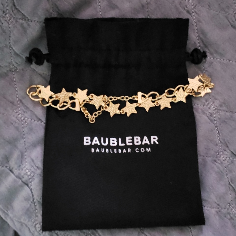 BaubleBar Gold Star Choker Necklace